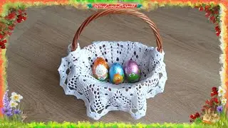 Wielkanocna Serwetka do koszyczka  @mycrochetworld