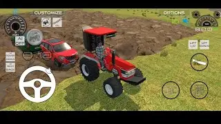 2 cars rescue with tractor 🚜  and scorpio rescue xuv700