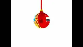 Egyptian Pyramids Glass Ball Christmas Ornament 4 Inches (KK-1263-80)