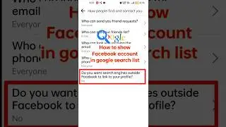 How to show Facebook account in google search list #shorts #shortvideo #facebook