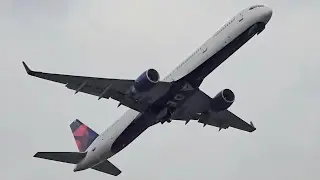 Delta 757-300 carrying Mariners to Toronto! Landing and takeoff