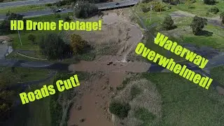 Drone Footage of Flooding Around Lara, Victoria