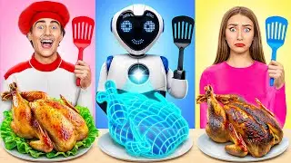 أنا مقابل جدتي في تحدي تحضير الطعام مع روبوت Jelly DO Challenge