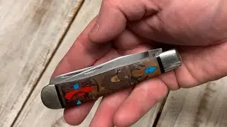 Карманный нож Case XX Trapper Sportsman Series 1994 года выпуска, с деревянной инкрустацией в вид...