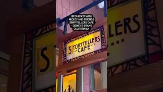 Character dining at Storytellers Cafe #disneyland #disneysgrandcalofornian #mickeymouse