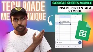 How to insert percentage symbol in Google sheets mobile | insert percentage symbol in Google sheets
