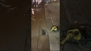 Drainage Defeated Unclogging​​​ Clogged Culvert Save Flood Road #unclog #drainage #rain #satisfying