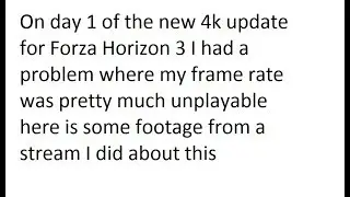 4K update ruined FH3