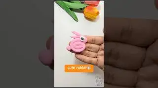 Cute Rabbit made with clay for kids @ArasEasyArt #ytshorts #clay #rabbit #cute #kids