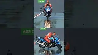 Motorcycle ABS ON vs OFF &ndash; Wet Road Braking Test