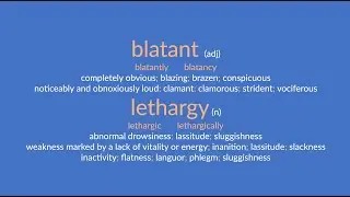 blatant & lethargy