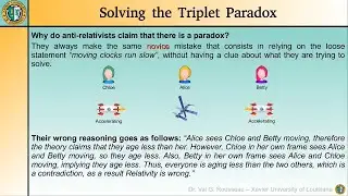 The Triplet Paradox Demystified - Part I