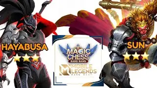 Magic Chess 1st Challenge Hayabusa And Sun up to three star ⭐️⭐️⭐️