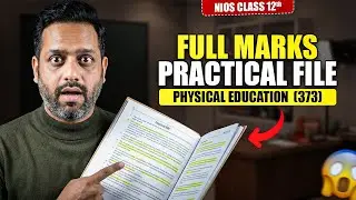 NIOS Class 12 Physical Education Practical File 2025 | Physical Education And Yog 373 File