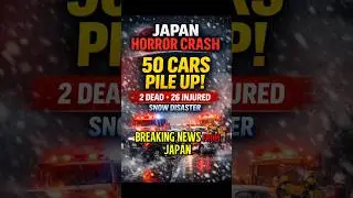 Japan Horror Crash: 50 Vehicles Pile Up in Snow, 2 Dead, 26 Injured| #Japan #BreakingNews #Accident