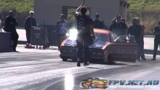 SEAN MIFSUD PLYMOUTH DUSTER DOORSLAMMER 5.93 @ 240 MPH SYDNEY DRAGWAY 16.8.2013