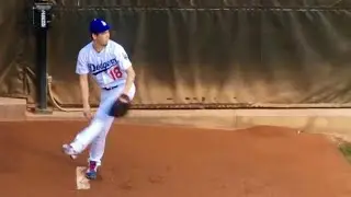 [LAドジャース]前田健太投手　投球練習　2017/09/04
