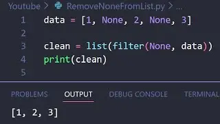Remove None Values in Python in One Line