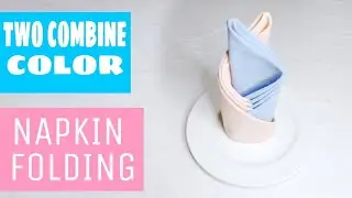 TWO COMBINE COLOR NAPKIN FOLDING