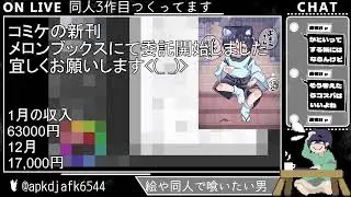 コミケ新刊dl販売作業(目指せ250部)
