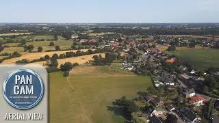 Hammoor, Kreis Stormarn, Schleswig-Holstein, Germany - 4K Ultra HD - Aerial Camera Pan