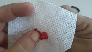 como fazer meio ponto cruz #pontocruz #crossstitch #flosstube #passoapasso #puntodecruz
