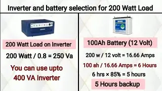 Ghar ke liye Inverter aur battery load calculation | Inverter and battery size for home