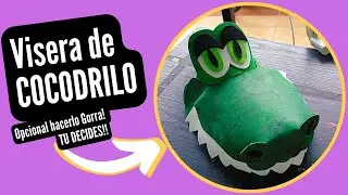 Visera de Cocodrilo con foami / Visera de caimán / Visera de yacaré / Viseras de animales con foami