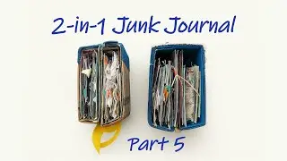 Two Hardcover Books in ONE Junk Journal! | Punching Holes + Adding Drawstrings & Bows (Part 5)