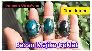 Bacan coklat top dim. jumbo glowing klimis pastinya natural dan lawas, perak handmade
