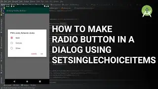 How to make a radio button in a dialog using the method SetSingleChoiceItems on android