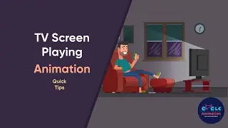 Watching TV screen playing Animation using After effects Tutorial by cycle animation