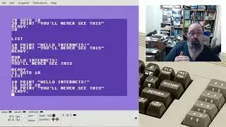 Learn Commodore 64 BASIC #01 - writing, saving, and loading programs
