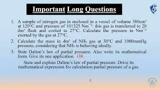most important long questions Chapter 03 1styearChemistry #boardimportantlongquestions