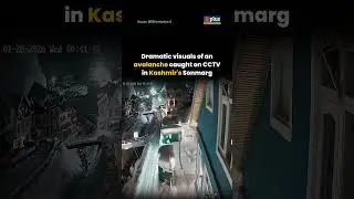 Dramatic visuals of an avalanche caught on CCTV in Kashmir's Sonmarg