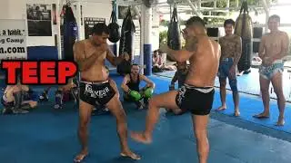 Muay Thai Technique: Jab, Teep, Inside Leg Kick, High Head Kick