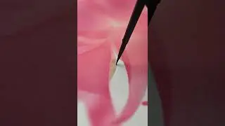 Vibrant Pink FLOWER PAINTING session 💐#watercolor