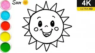 How to draw easy sun 🌞 drawing//very easy and beautiful drawing//step by step by 