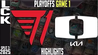 T1 vs DK | LCK Playoffs 2025 – Highlights (Game 1) | Kaza LoL Esports Highlights