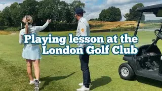 Playing lesson on the 1st hole at the London Golf Club!