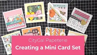 CityGal Papeterie - How to: Make a mini card set, Card layout ideas, Use scraps