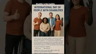 International Day of People with Disabilities #IDPD2025 #inclusionmatters #DosabilityAwareness