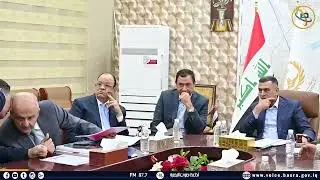 محافظ البصرة أسعد العيداني متحدثاً عن أهمية مشروع مدينة النخيل 
