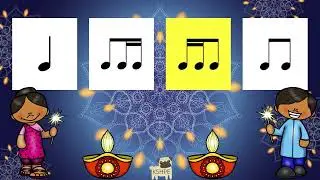 Advanced Diwali Rhythm Play-Along Music Festival of Light, Percussion Clap Play Say Rhythm Activity