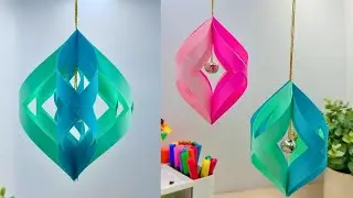 DIY Swirly paper decorations | 3D Paper ornaments for Christmas 