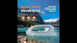 Inflatable Electric Boat Solar 🌞 | Casa Flotante Sostenible para Diversi&oacute;n Acu&aacute;tica