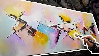 Creation of an abstract acrylic painting with a knife | Keen