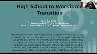 High School to Workforce Transition