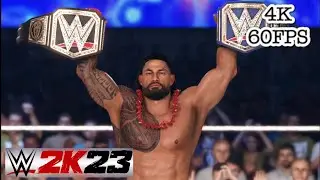WWE 2K23 Gameplay Roman Reigns vs Jey Uso (4K60FPS) REMATCH 5