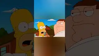 Homer and Peter fight🥶 // #familyguy #shorts
